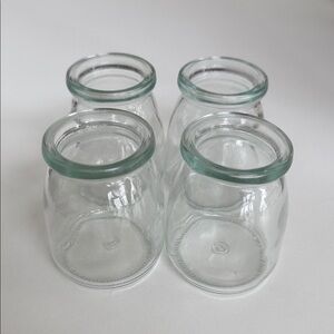 Set of 4 Clear Glass Jars